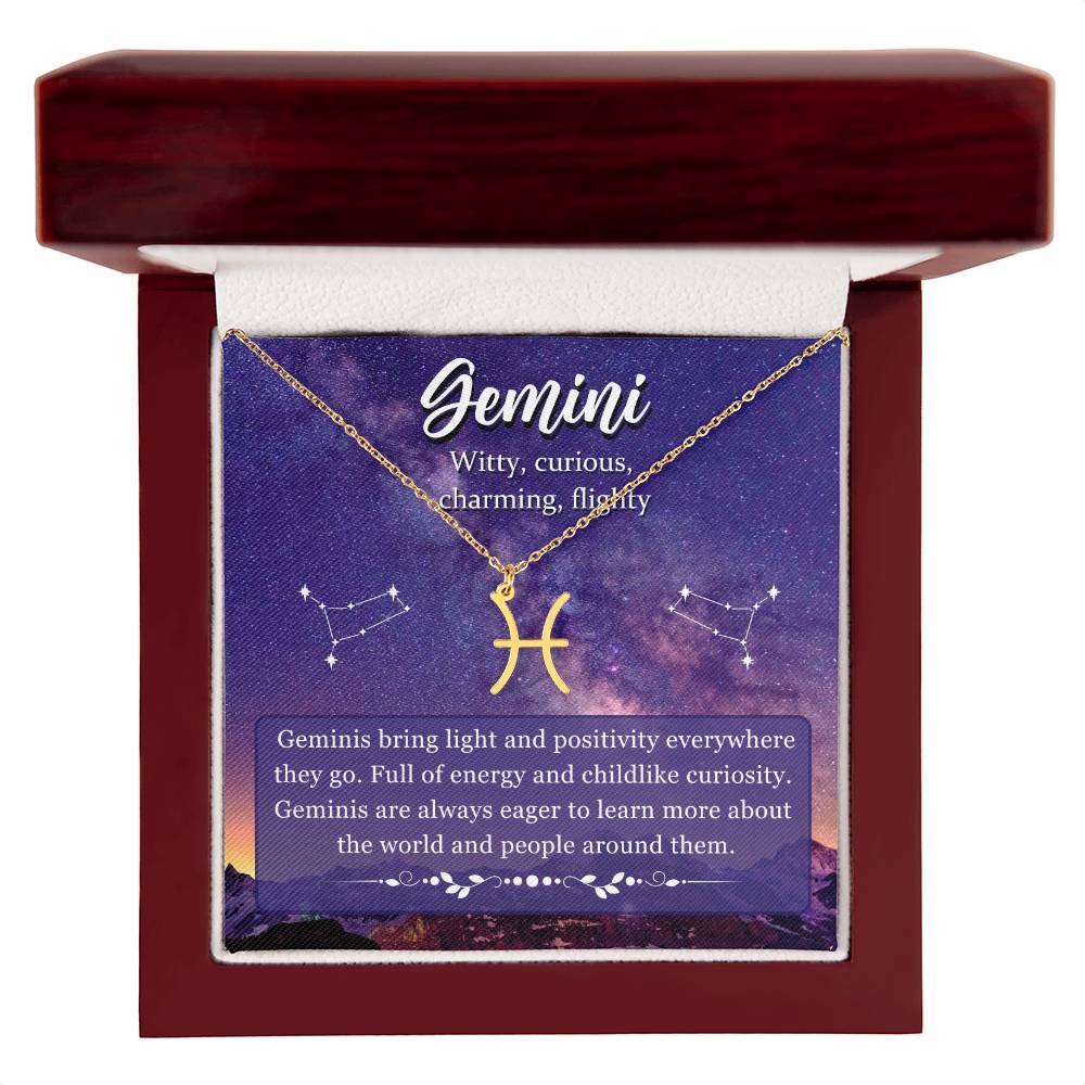 Gemini - Zodiac  Symbol Neckalce