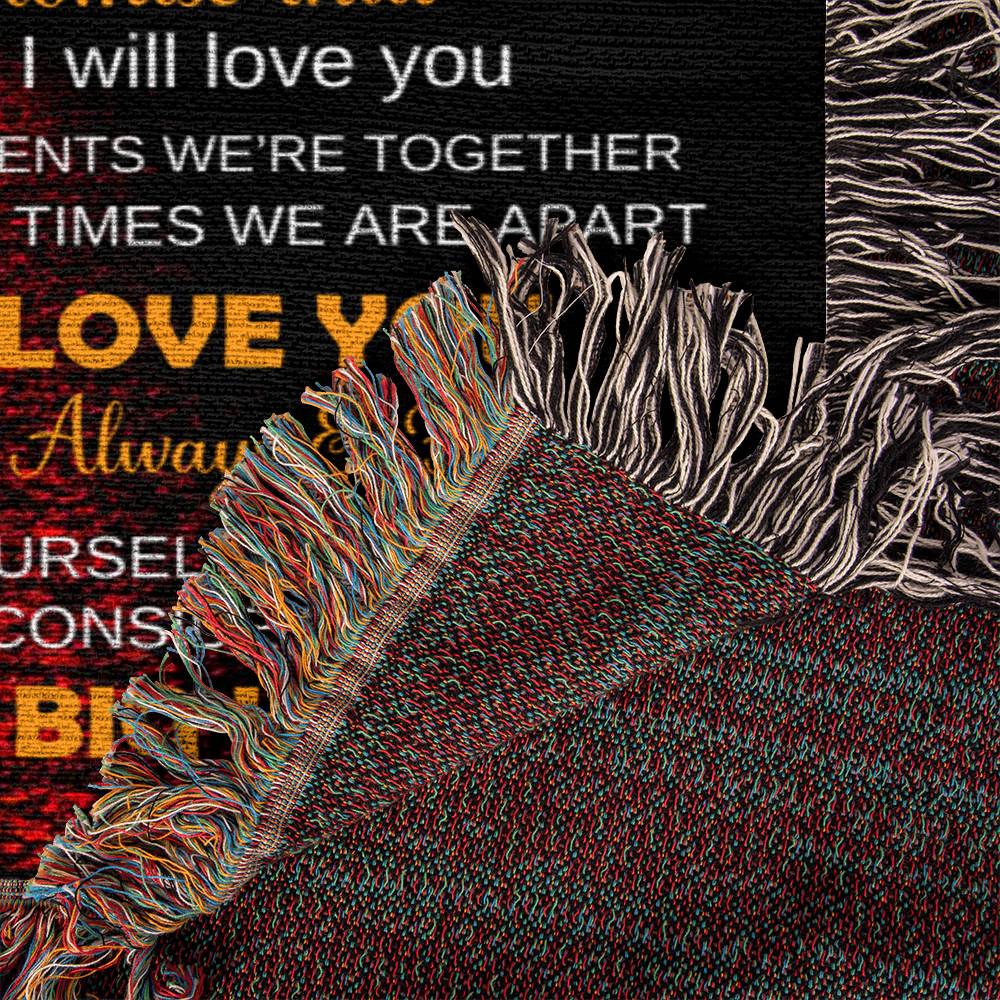 A Blanket of Love: Woven for Eternity, Heirloom Woven Blanket,  Gift For Wife