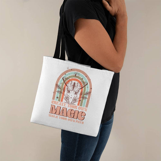 Classic Tote Bag with Retro Design - Craft Your Own Magic on the Path of Style! Gift For Daughter, Gift For Mom, Birthday Gift,