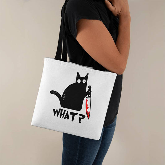 Classic Tote Bag , Black Cat Design, Gift For All Occasions,