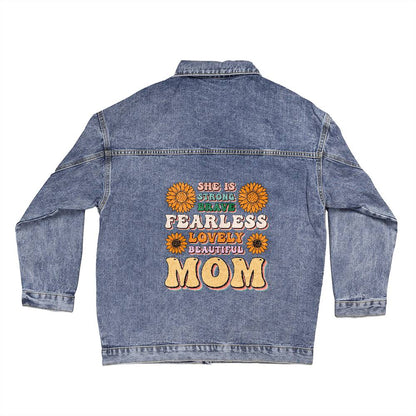 Oversized Custom Women's Denim Jacket, gift for mom, Mother's Day gift