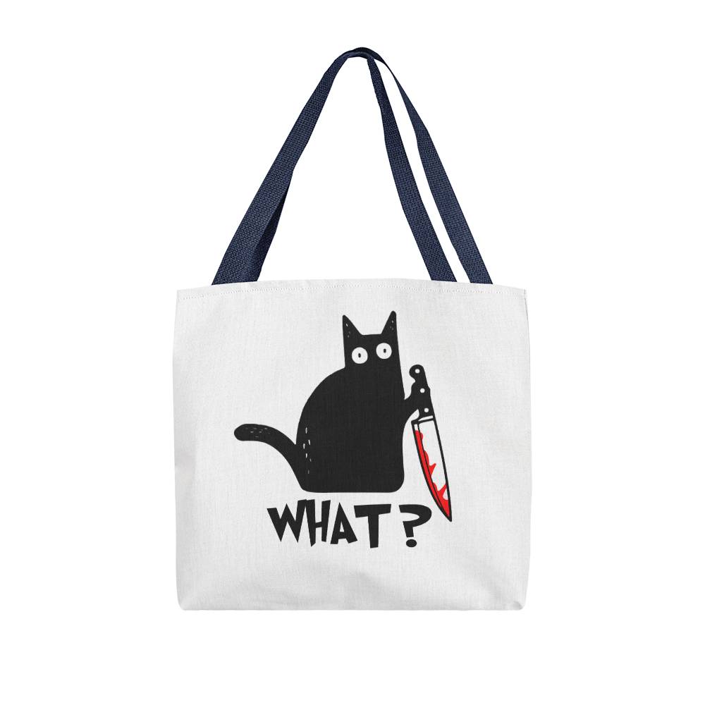 Classic Tote Bag , Black Cat Design, Gift For All Occasions,