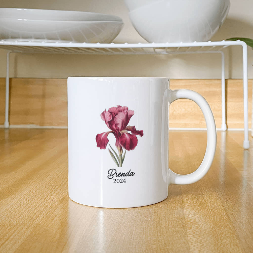 Personalized ceramic coffee cup with French Vintage design, gift for mom, gift for friends, gift for wife, Gift for soulmate, christmas gift