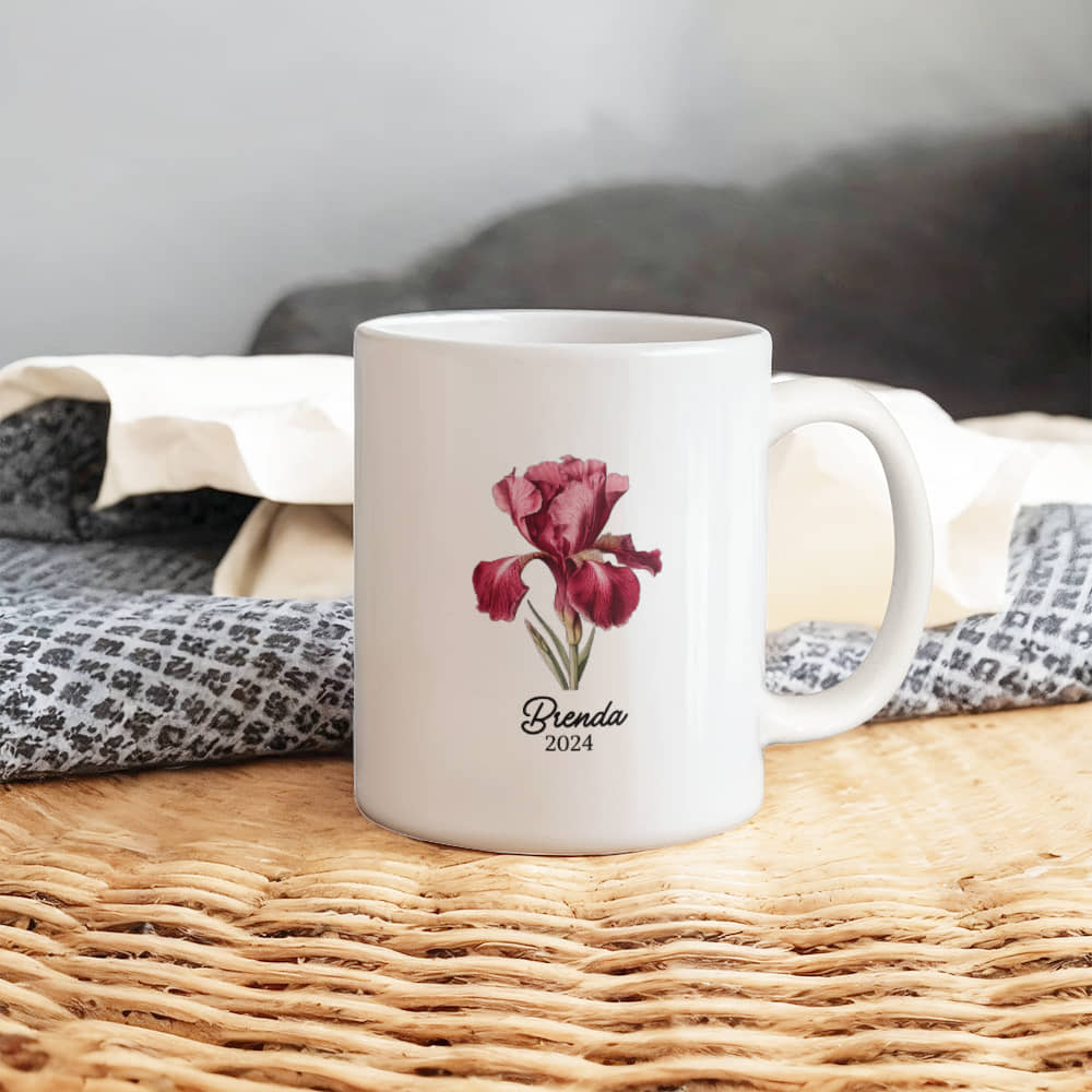 Personalized ceramic coffee cup with French Vintage design, gift for mom, gift for friends, gift for wife, Gift for soulmate, christmas gift