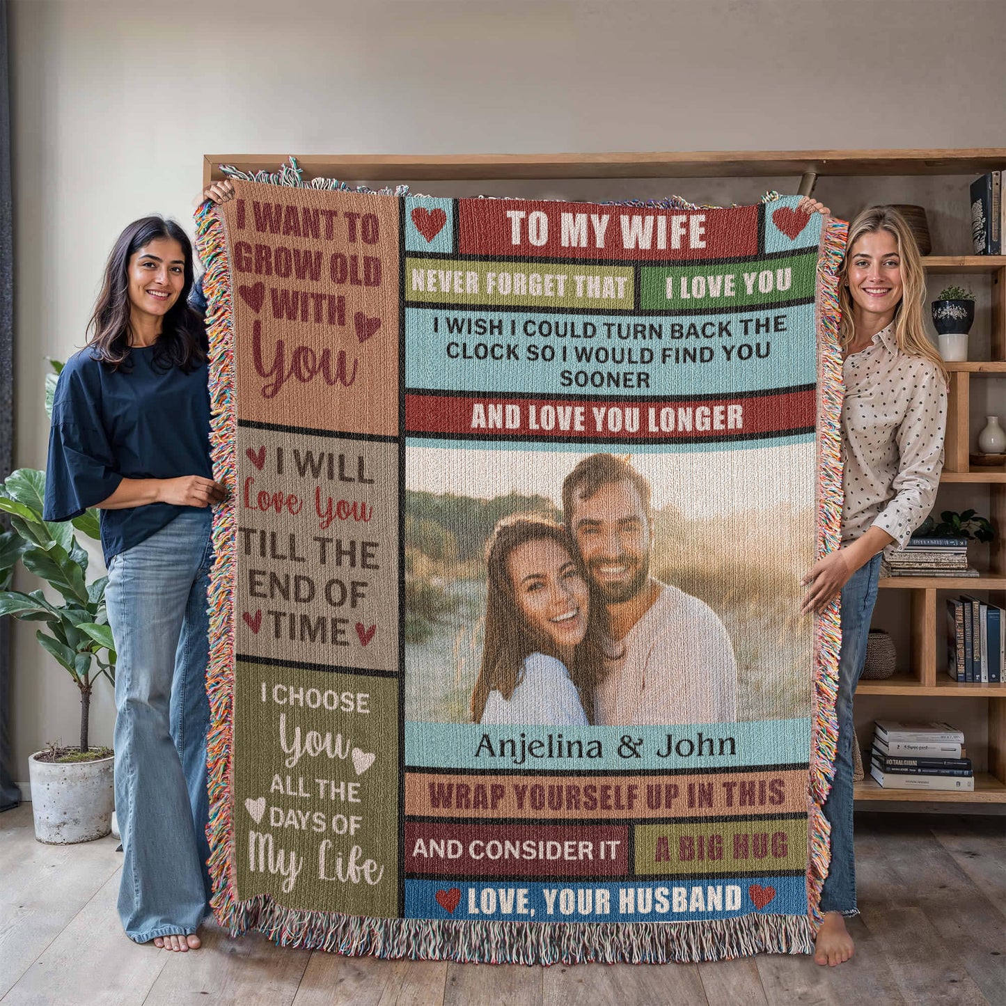 Heirloom Woven Blanket Gift To My Wife