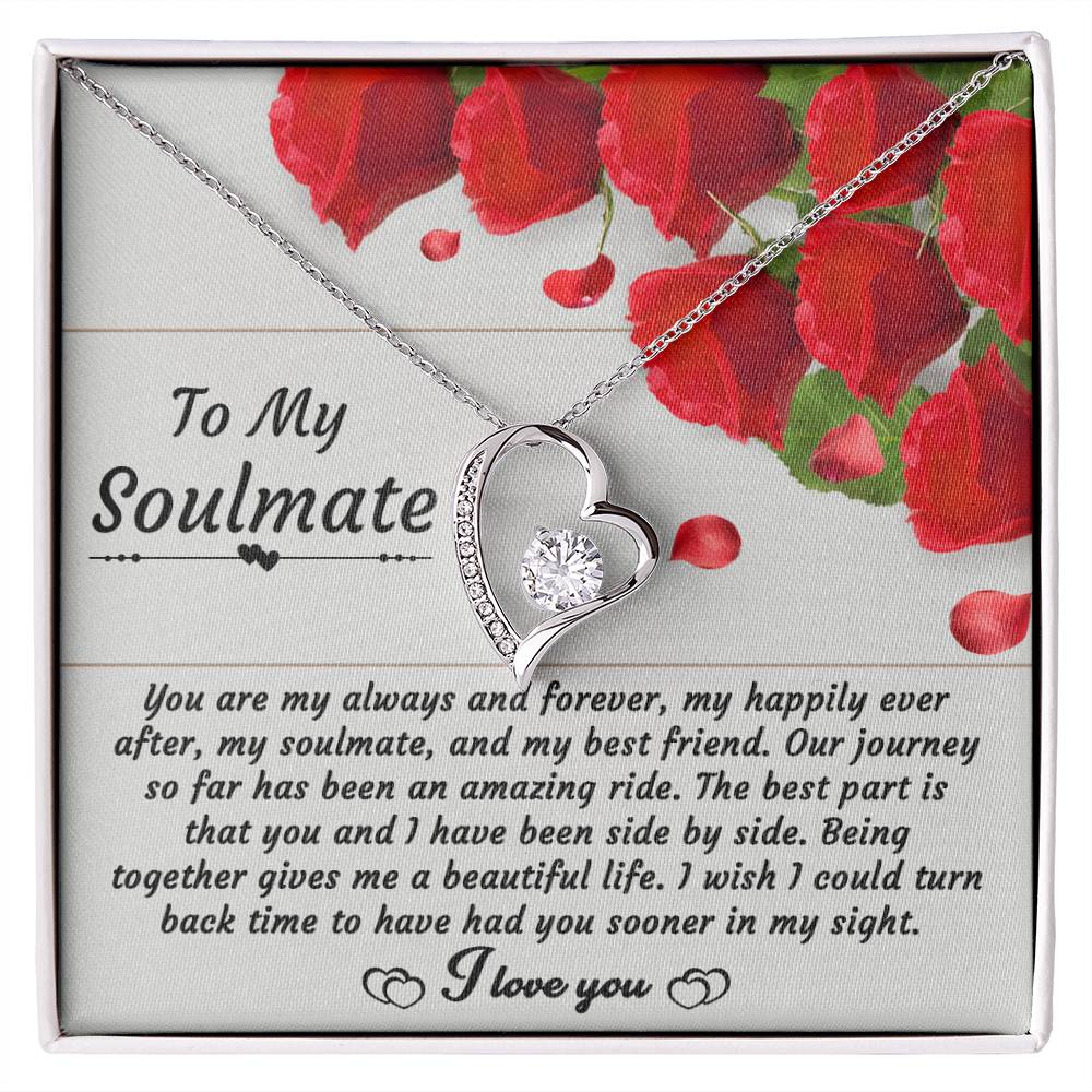 Side By Side- Forever Love Necklace-Gift For Soulmate