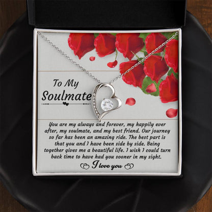 Side By Side- Forever Love Necklace-Gift For Soulmate