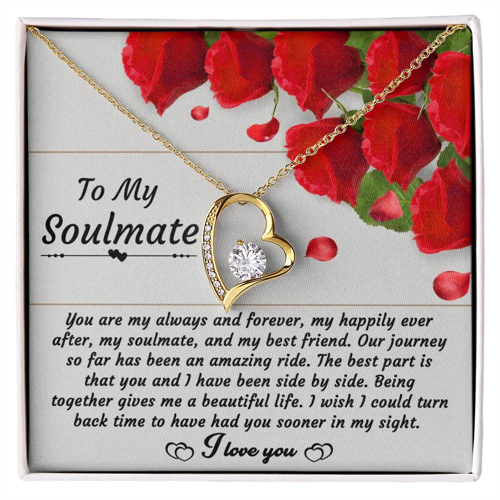 Side By Side- Forever Love Necklace-Gift For Soulmate