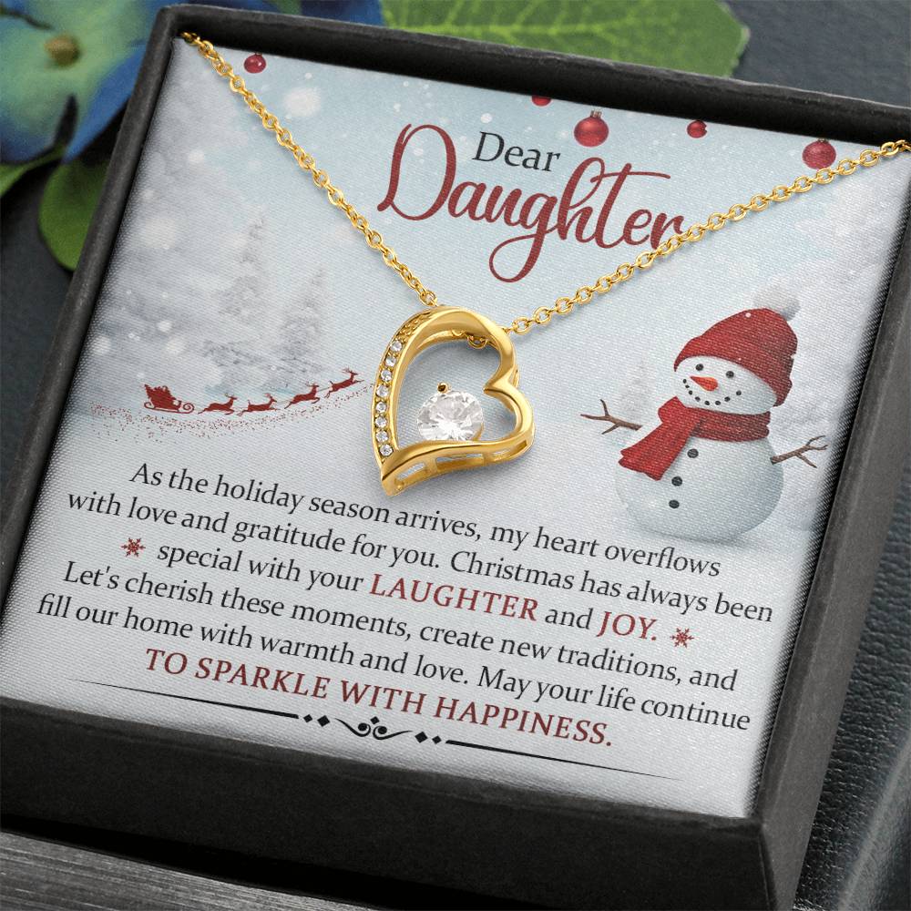 May Your Life  Sparkle  With Happiness-  Gift for Daughter- Pendant Necklace