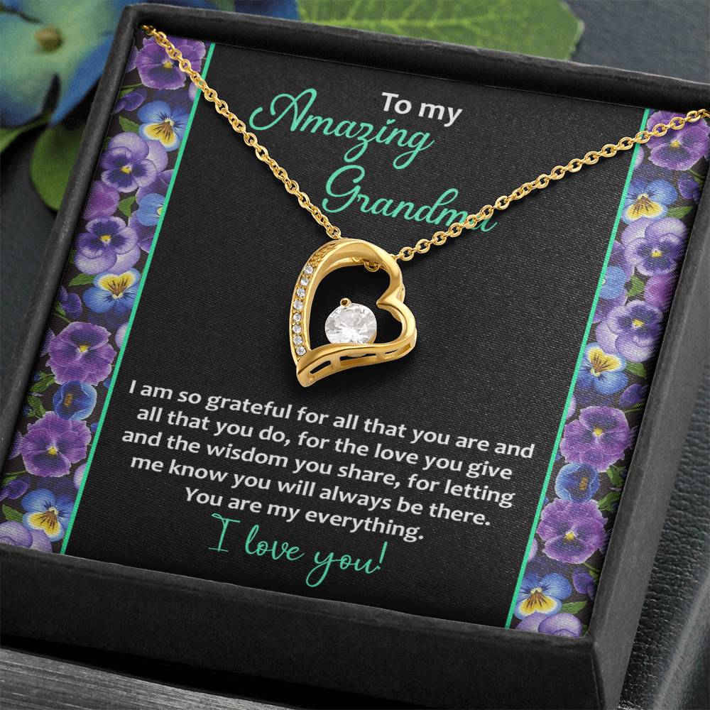 A Gift Beyond Measure: Forever Love Necklace for Grandma's Infinite Love, gift for grandma,birthday gift, gift for her