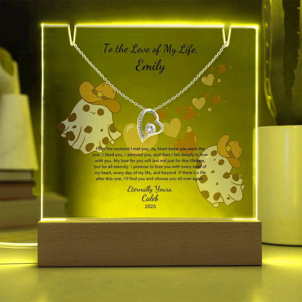 A Gift to Treasure Forever – Necklace with Keepsake Acrylic Bundle