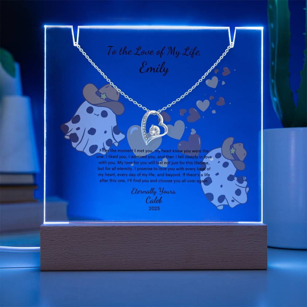 A Gift to Treasure Forever – Necklace with Keepsake Acrylic Bundle