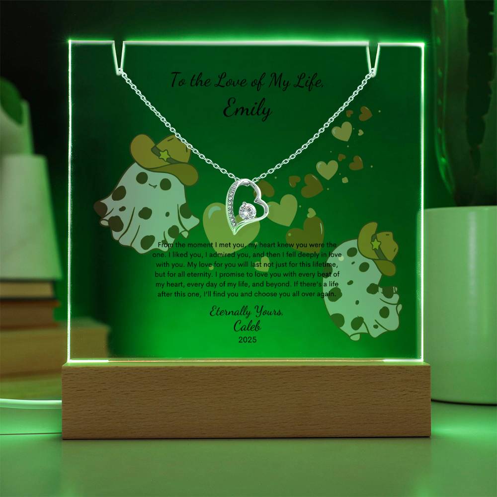 A Gift to Treasure Forever – Necklace with Keepsake Acrylic Bundle