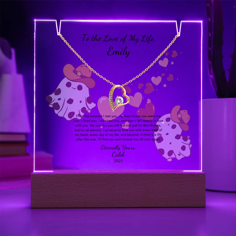 A Gift to Treasure Forever – Necklace with Keepsake Acrylic Bundle