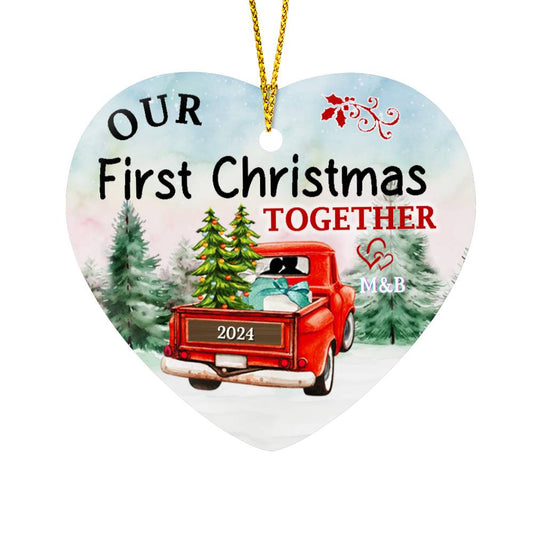 OUr First Chrismas Together  Ornament, Christmas ornament, Personalized  Keepsake ornament