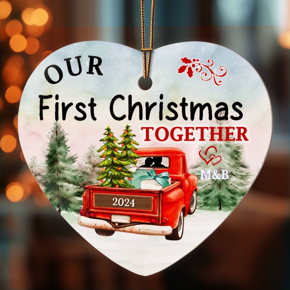 OUr First Chrismas Together  Ornament, Christmas ornament, Personalized  Keepsake ornament