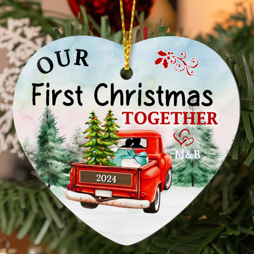 OUr First Chrismas Together  Ornament, Christmas ornament, Personalized  Keepsake ornament