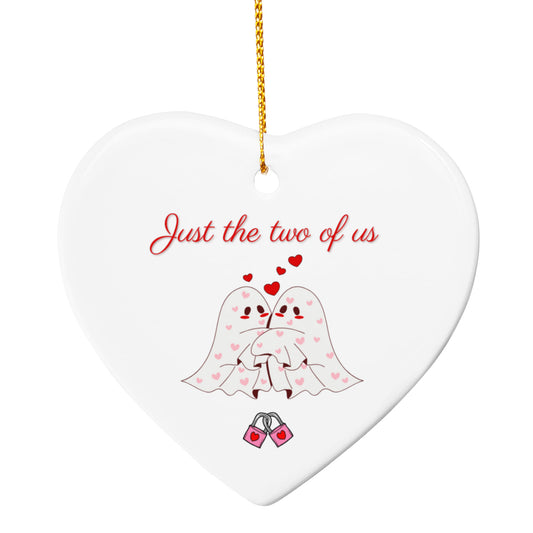 Just the Two of Us - Cute Couple Keepsake Heart Ornament