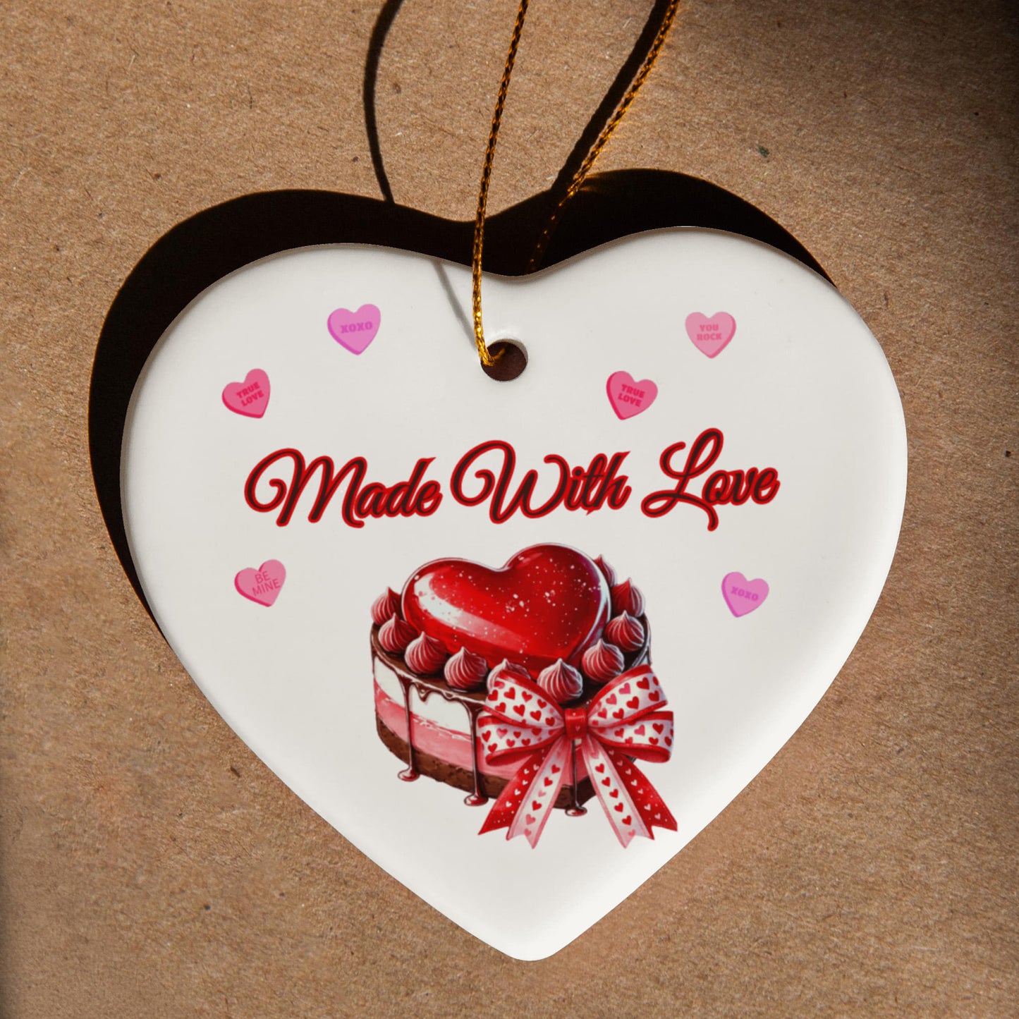 Sweet Love- Ceramic Heart Ornament