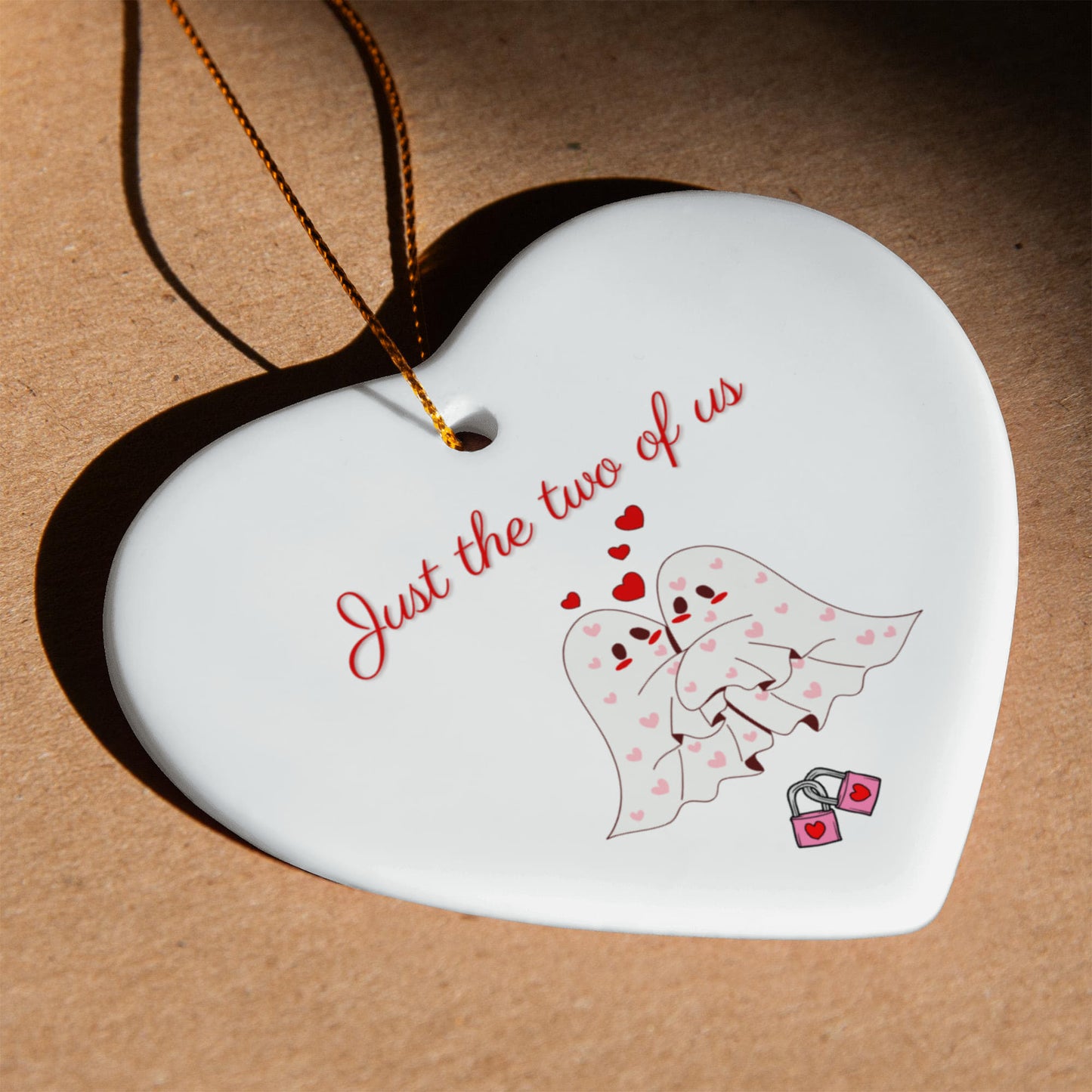 Just the Two of Us - Cute Couple Keepsake Heart Ornament