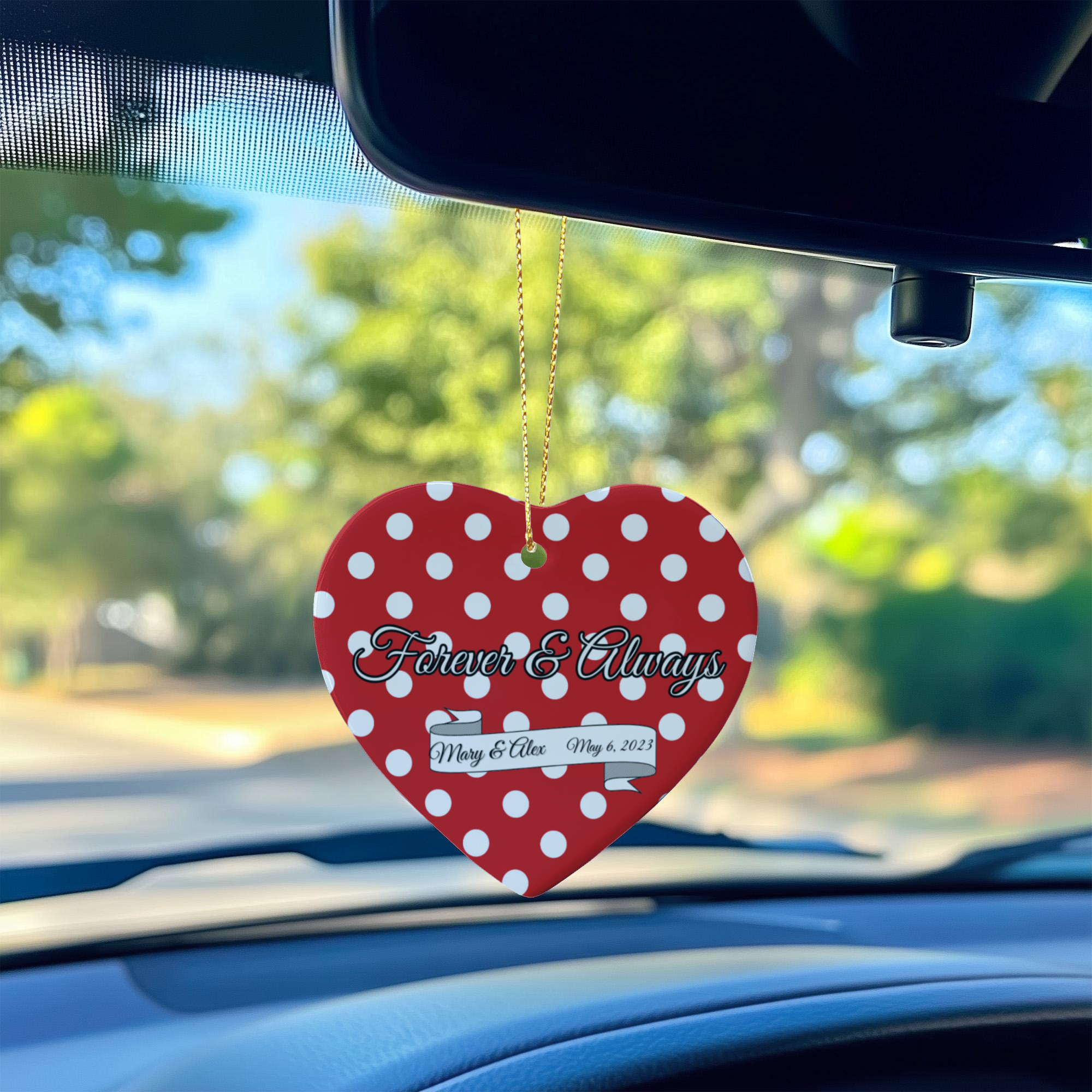 Forever & Always - Personalized Ceramic Heart Ornament