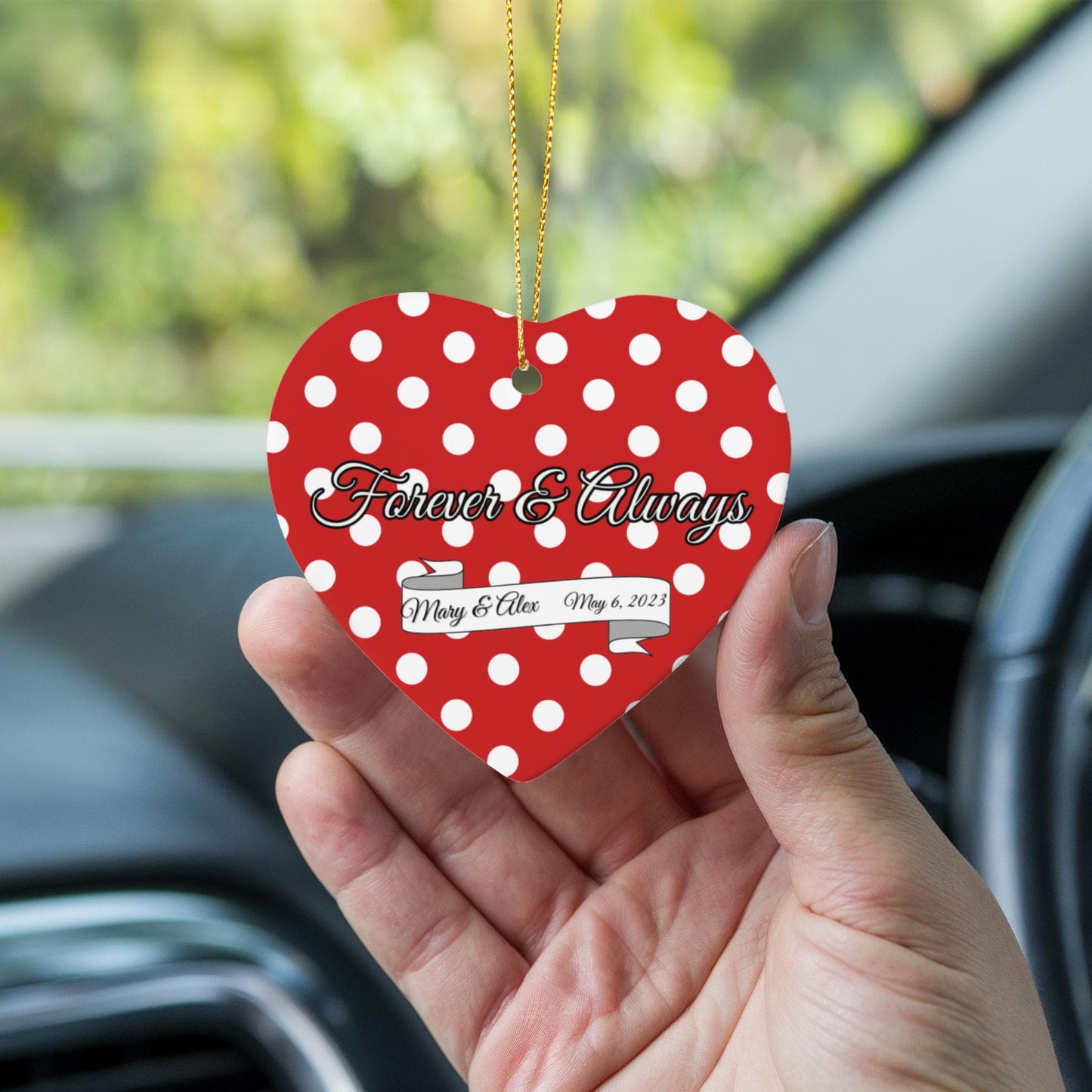 Forever & Always - Personalized Ceramic Heart Ornament