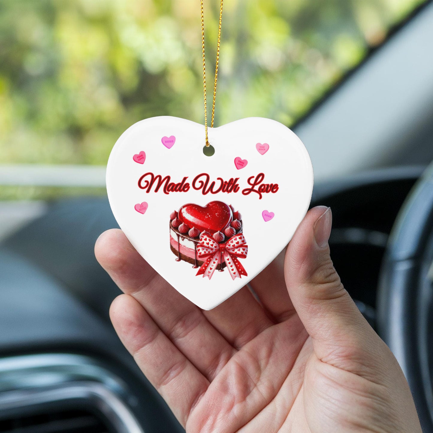 Sweet Love- Ceramic Heart Ornament