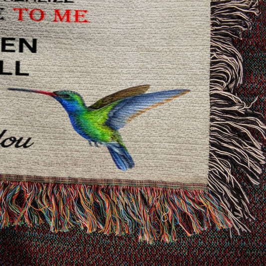 Flight of Love: A Personalized Heirloom Woven Blanket for the Extraordinary Woman You Love, Gift For Wife