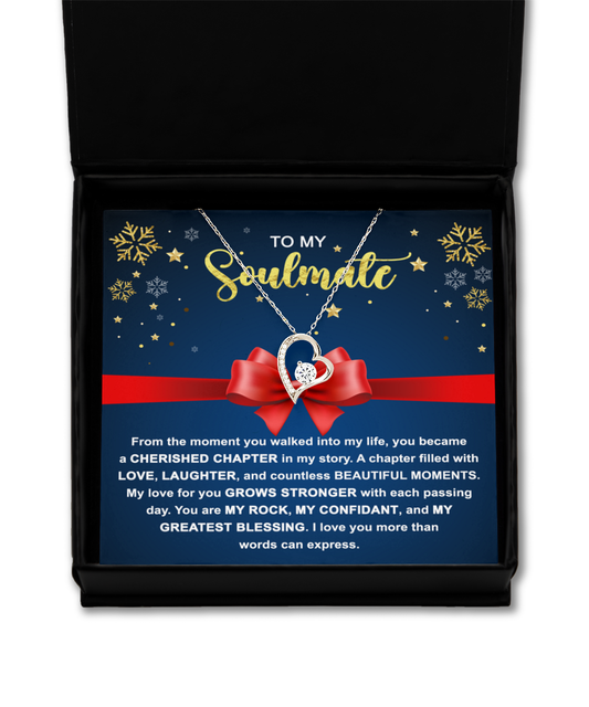 To My Soulmate - Heart Pendant Necklace