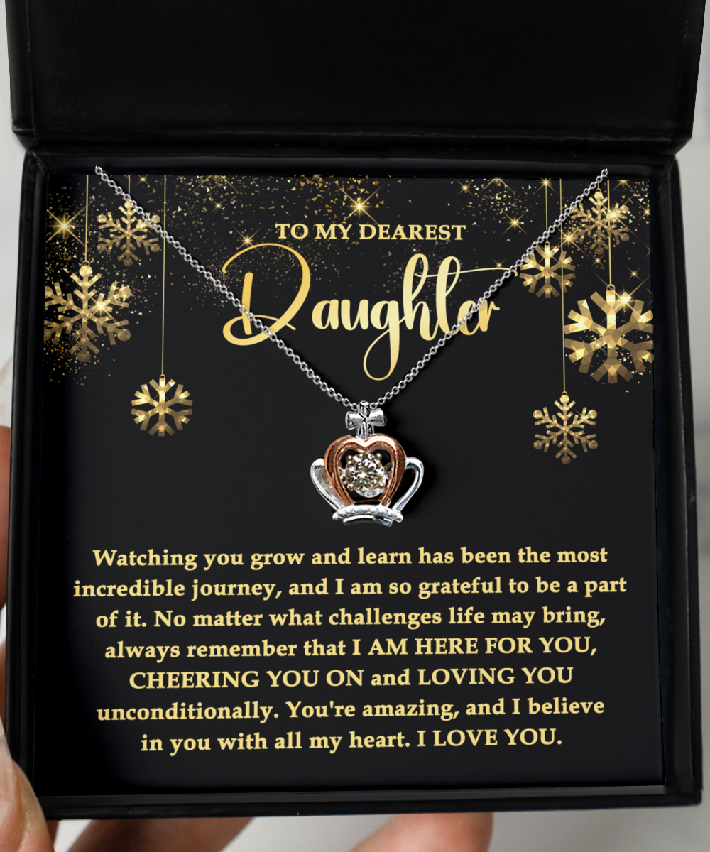 To My Dearest Daughter - Crown Pendant  Necklace